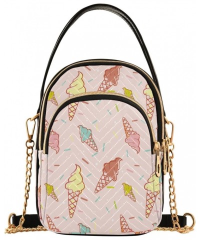 Colorful Melting Ice-cream Small Crossbody Bag Functional Multi Pocket Bag Shoulder Handbag $14.78 Crossbody Bags