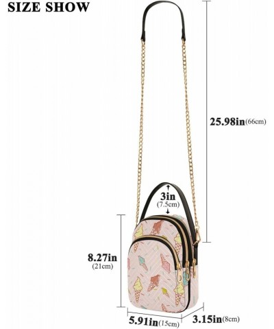 Colorful Melting Ice-cream Small Crossbody Bag Functional Multi Pocket Bag Shoulder Handbag $14.78 Crossbody Bags