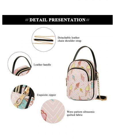 Colorful Melting Ice-cream Small Crossbody Bag Functional Multi Pocket Bag Shoulder Handbag $14.78 Crossbody Bags