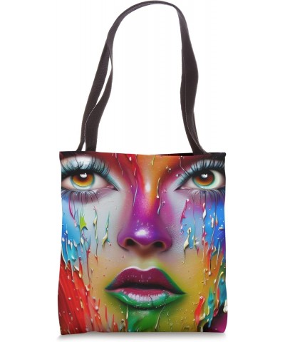 Paint Drip Goddess 3D Tote Bag $12.50 Totes