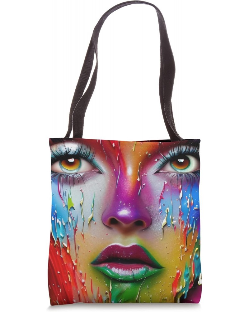 Paint Drip Goddess 3D Tote Bag $12.50 Totes