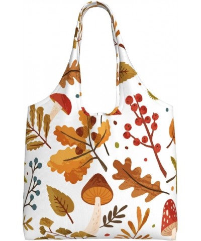 Mushrooms Single Shoulder Commuter Canvas Tote Bags For Women And Men Mushrooms 40 $10.11 Totes