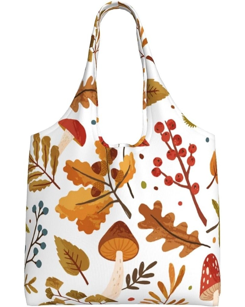 Mushrooms Single Shoulder Commuter Canvas Tote Bags For Women And Men Mushrooms 40 $10.11 Totes