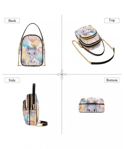 Small Crossbody Cell Phone Bag for Women, Cute Koala White Mini Over Shoulder Handbag Purse with Credit Card Slots Cute Eleph...