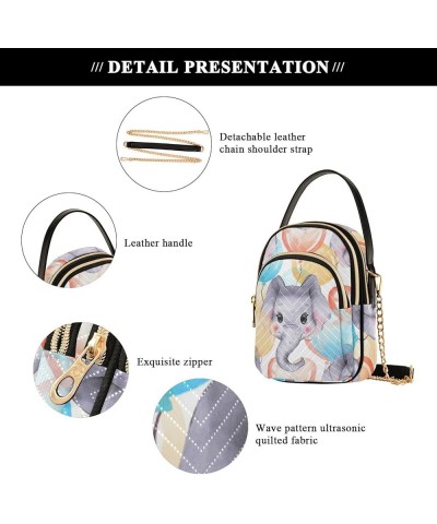 Small Crossbody Cell Phone Bag for Women, Cute Koala White Mini Over Shoulder Handbag Purse with Credit Card Slots Cute Eleph...