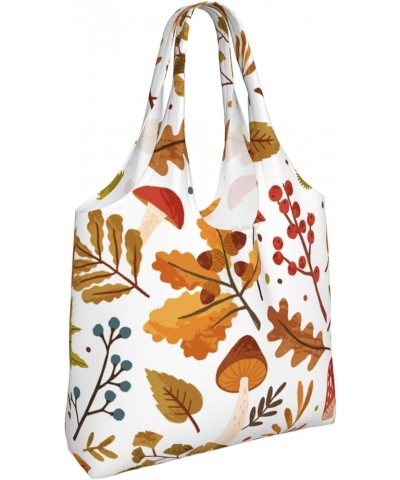 Mushrooms Single Shoulder Commuter Canvas Tote Bags For Women And Men Mushrooms 40 $10.11 Totes