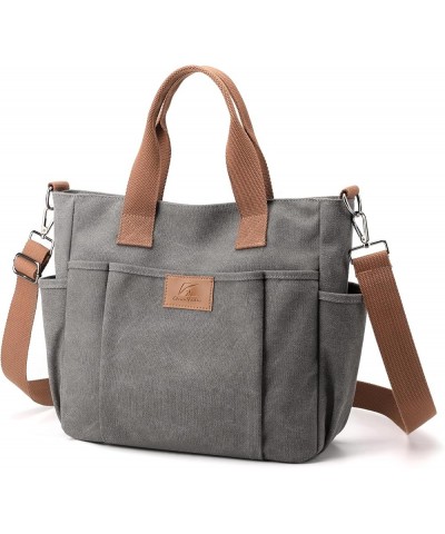 Hobo Crossbody Bags for Women Trendy Canvas Top-handle HandBag Multi-pocket Light Going Out Purse Pocketbooks (Gray) Gray $32...