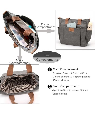 Hobo Crossbody Bags for Women Trendy Canvas Top-handle HandBag Multi-pocket Light Going Out Purse Pocketbooks (Gray) Gray $32...