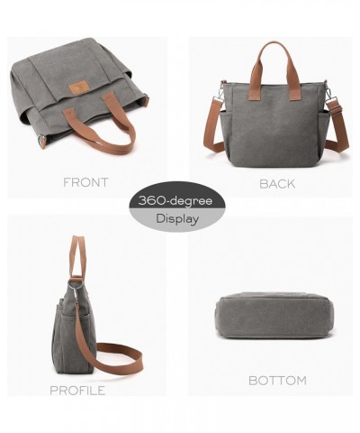 Hobo Crossbody Bags for Women Trendy Canvas Top-handle HandBag Multi-pocket Light Going Out Purse Pocketbooks (Gray) Gray $32...