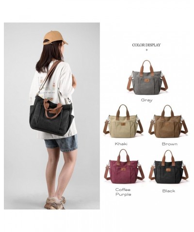 Hobo Crossbody Bags for Women Trendy Canvas Top-handle HandBag Multi-pocket Light Going Out Purse Pocketbooks (Gray) Gray $32...