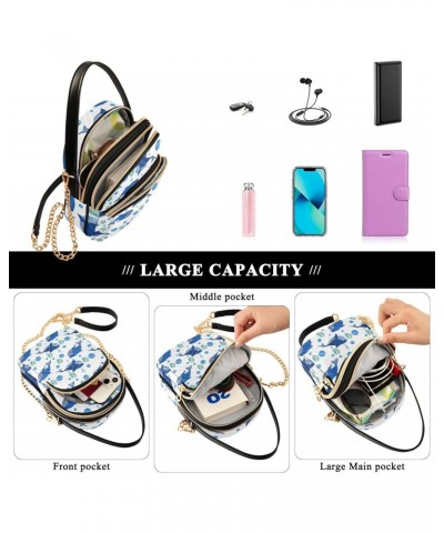 Marine Cell Phone Purse Dolphin Blue Green Crossbody Handbag Durable Shoulder Bag Sturdy Travel Pouch Compact Chic Bag for Wo...