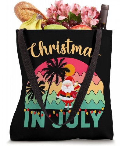 Funny Summer Vacation Santa Beach Xmas Christmas in July Tote Bag $11.73 Totes