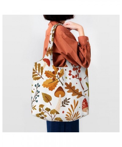 Mushrooms Single Shoulder Commuter Canvas Tote Bags For Women And Men Mushrooms 40 $10.11 Totes