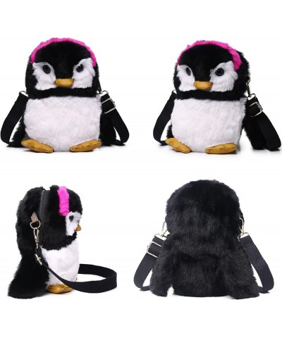 Women Plush Cloud Crossbody Purse, Kawaii Soft Shoulder Bag,Cute Cartoon Fluffy Crossbody Bag for Girls Black $13.48 Crossbod...