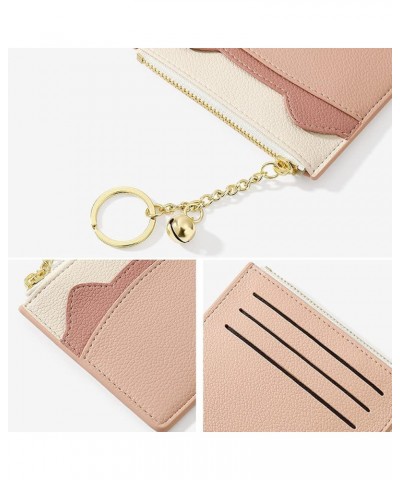 Slim RFID Blocking Card Holder Small Pocket Wallet Keychian Zipper Coin Purse Mini Cash & Coin & Cards Case for Women Men Z2-...