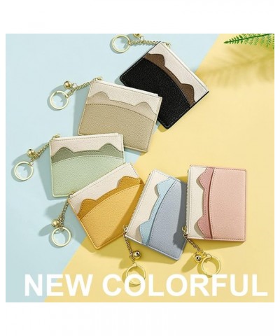 Slim RFID Blocking Card Holder Small Pocket Wallet Keychian Zipper Coin Purse Mini Cash & Coin & Cards Case for Women Men Z2-...