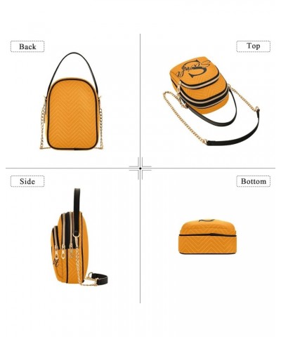 Custom Yellow Crossbody Bags for Women Cross Body Purse Wallet Purses with Chain Strap 05 $15.36 Crossbody Bags