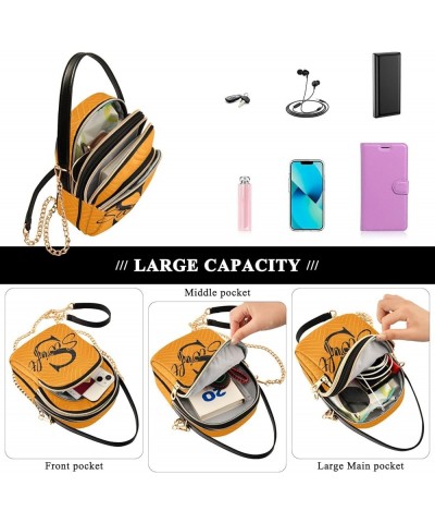 Custom Yellow Crossbody Bags for Women Cross Body Purse Wallet Purses with Chain Strap 05 $15.36 Crossbody Bags