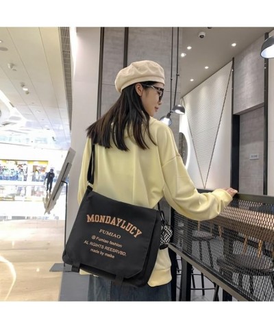 Women's Crossbody Bag with Plush Accessory Spacious Travel Commute Stylish Satchel Black $13.64 Backpacks