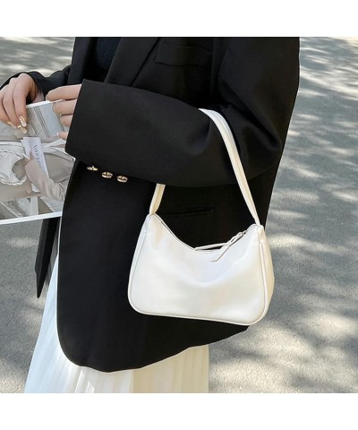 Shoulder Bag for Women Cute Hobo Tote Handbag Mini Clutch Purse Crescent Underarm Y2k Fashion Summer Small Classic Clutch Whi...