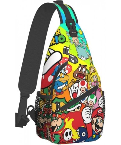 Anime Shoulder Bag Cartoon Gaming Chest Crossbody Bag,Men Women Cute Sling Bag Backpacks,Small Chest Bag For Travel Daypacks....