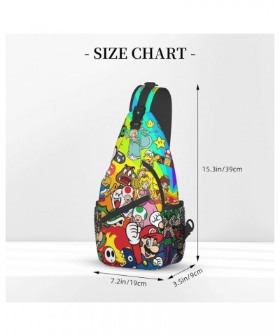 Anime Shoulder Bag Cartoon Gaming Chest Crossbody Bag,Men Women Cute Sling Bag Backpacks,Small Chest Bag For Travel Daypacks....