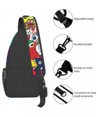 Anime Shoulder Bag Cartoon Gaming Chest Crossbody Bag,Men Women Cute Sling Bag Backpacks,Small Chest Bag For Travel Daypacks....