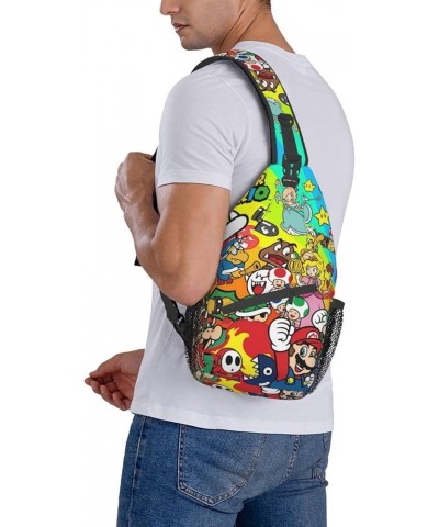 Anime Shoulder Bag Cartoon Gaming Chest Crossbody Bag,Men Women Cute Sling Bag Backpacks,Small Chest Bag For Travel Daypacks....