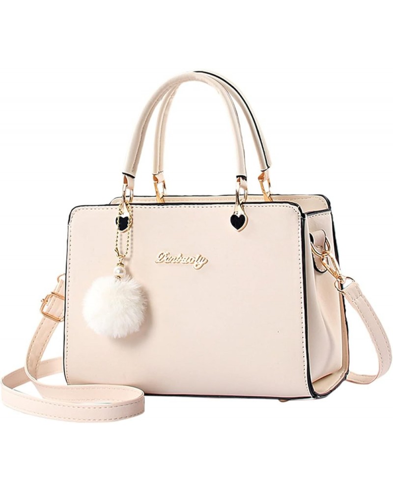 Purses and Handbags for Women Leather Crossbody Bag Women's Tote Top Handle Shoulder Bag Vintage Ladies Satchel Bag Beige $14...