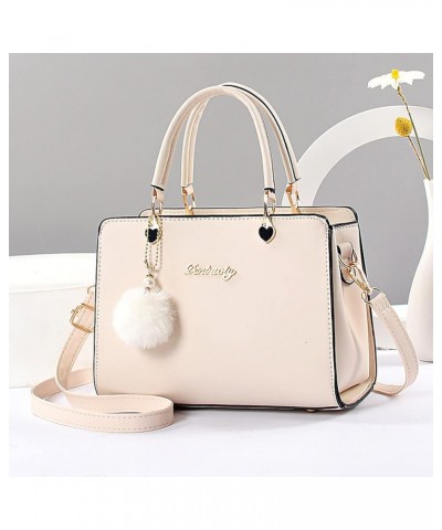 Purses and Handbags for Women Leather Crossbody Bag Women's Tote Top Handle Shoulder Bag Vintage Ladies Satchel Bag Beige $14...