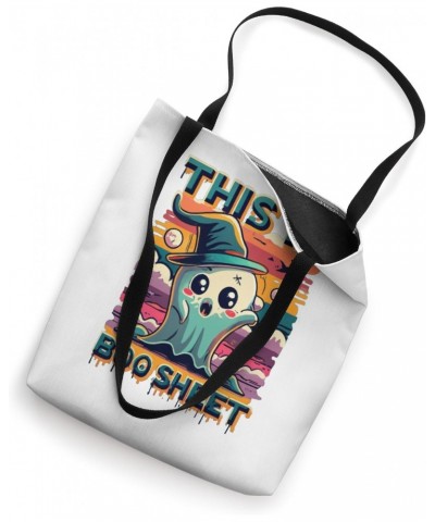 Funny Halloween Ghost Cartoon 'This is Boo Sheet' Design Tote Bag $9.11 Totes