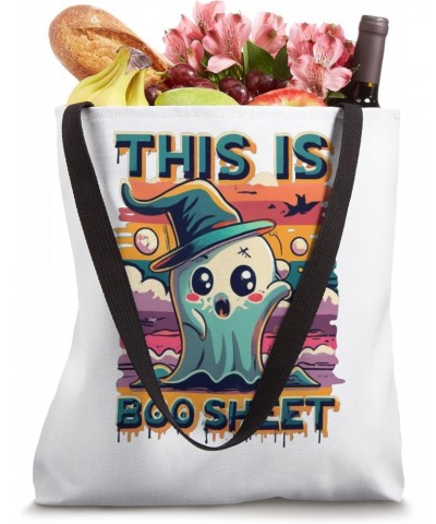 Funny Halloween Ghost Cartoon 'This is Boo Sheet' Design Tote Bag $9.11 Totes