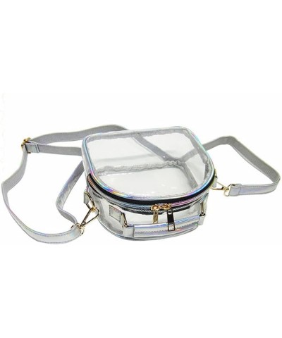 Women Transparent Jelly Shoulder Small Crossbody Bag Designer Fashion Handbag Clear Purse Laser Satchel Yellow Clear $18.61 T...