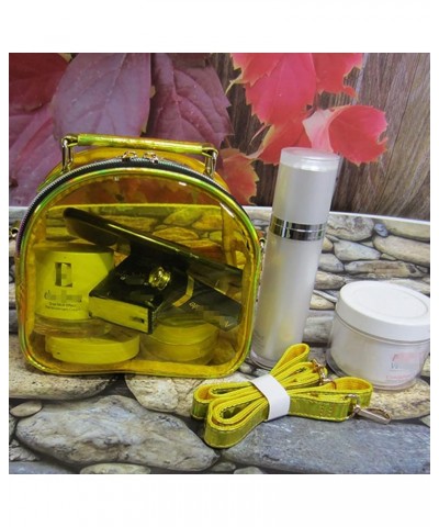 Women Transparent Jelly Shoulder Small Crossbody Bag Designer Fashion Handbag Clear Purse Laser Satchel Yellow Clear $18.61 T...