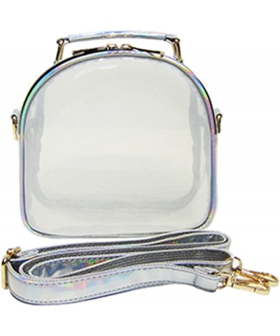 Women Transparent Jelly Shoulder Small Crossbody Bag Designer Fashion Handbag Clear Purse Laser Satchel Yellow Clear $18.61 T...