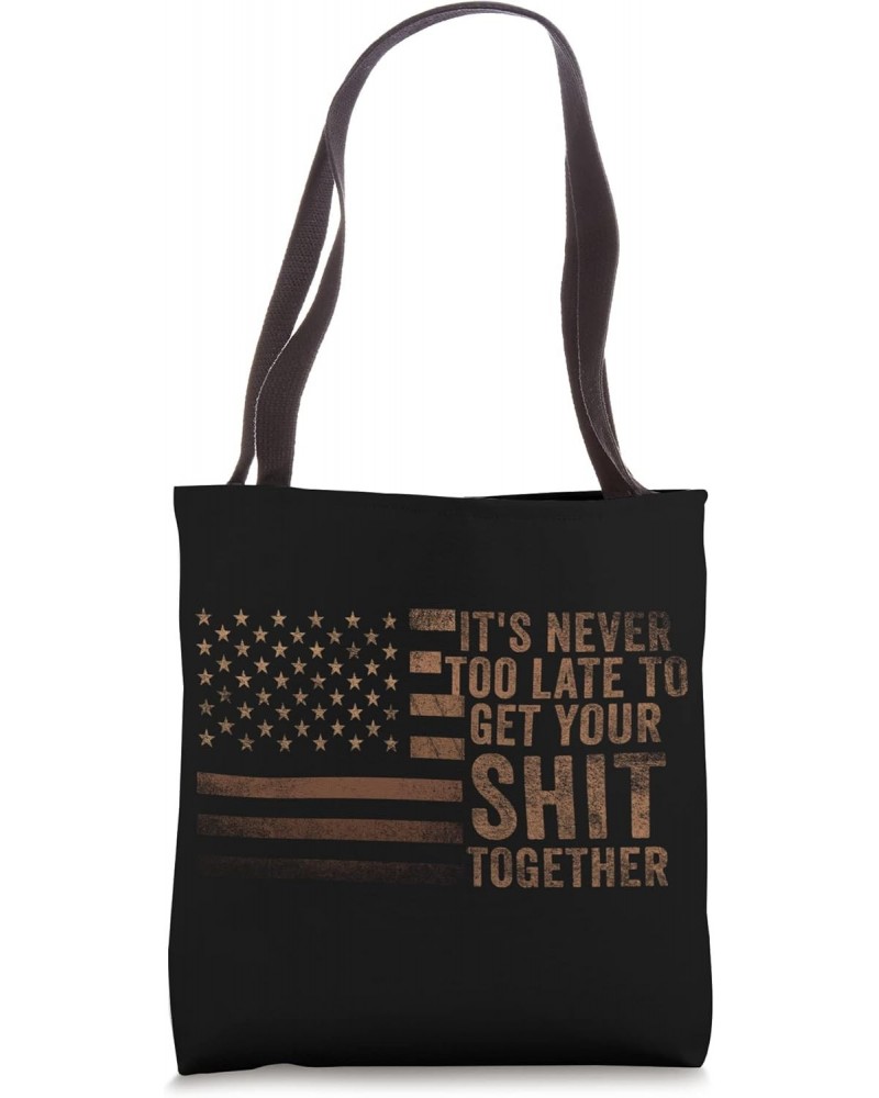 Positive Inspiration Men Women Funny US Flag Inspiration Tote Bag $11.18 Totes