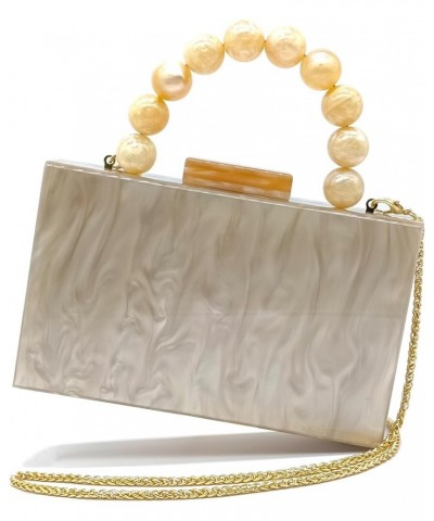 Women Acrylic Clutch Purse Marbled Evening Shoulder Bag for Wedding Cocktail Party Prom 4-apricot $18.00 Evening Bags