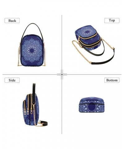 Small Crossbody Bags for Women Trendy Blue Flower Mandala Boho Floral Travel Sling Bag Women's Crossbody Handbags Satchel Bag...