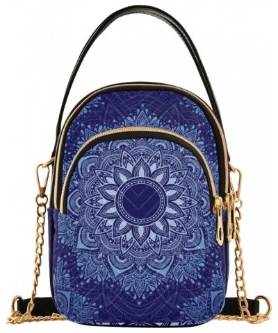 Small Crossbody Bags for Women Trendy Blue Flower Mandala Boho Floral Travel Sling Bag Women's Crossbody Handbags Satchel Bag...