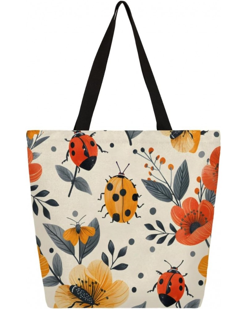 Animal Designs Canvas Tote Bag - Cute and Durable for Daily Carry $13.10 Totes