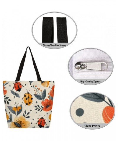 Animal Designs Canvas Tote Bag - Cute and Durable for Daily Carry $13.10 Totes