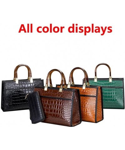 Women classics Top Handle Handbag Crossbody Casual Purse Satchel Tote G - Black $22.03 Evening Bags