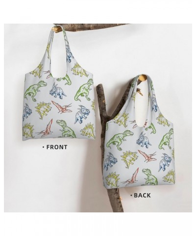 Dinosaurs Single Shoulder Commuter Canvas Tote Bags For Women And Men Dinosaurs 27 $10.33 Totes