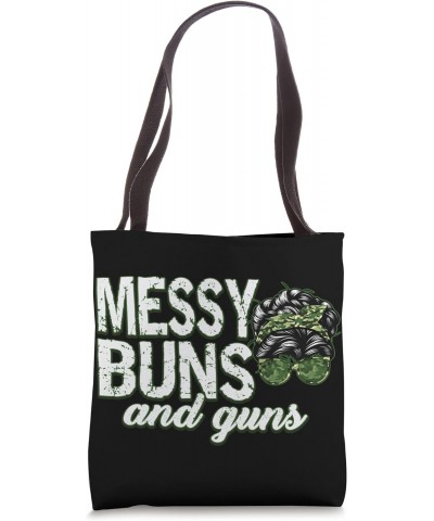 Messy Buns and Guns - Mom Tote Bag $11.19 Totes