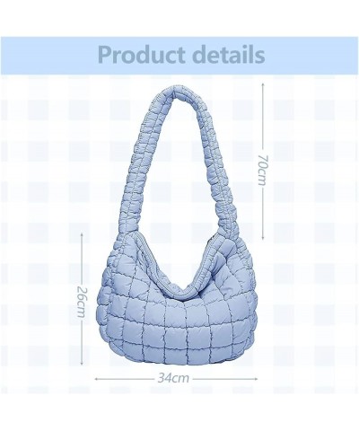 Women's Quilted Handbags Puffy Bags, Lightweight Puffy Shoulder Bags Puffy Handbags Quilted Padded Crossbody Bags Dark Blue $...