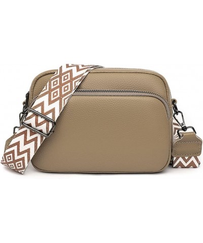 nuine Leather Crossbody Bag for Women Adjustable Guitar Strap Shoulr Bag Trendy Crossbody Camera Bag Camel $17.43 Totes