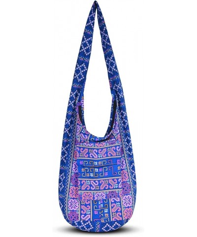 Crossbody Handbag Boho Handmade Cotton Bag For Unisex Tribeblue $10.34 Crossbody Bags