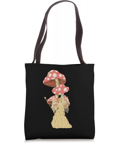 Vintage Mushroom Fairy Aesthetic Design Tote Bag $14.04 Totes