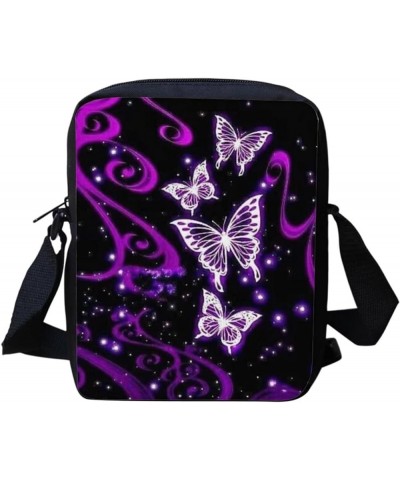 Medium Crossbody Bags Handbags Shoulder Bag for Women,Side Soft Purple Butterfly $10.79 Shoulder Bags