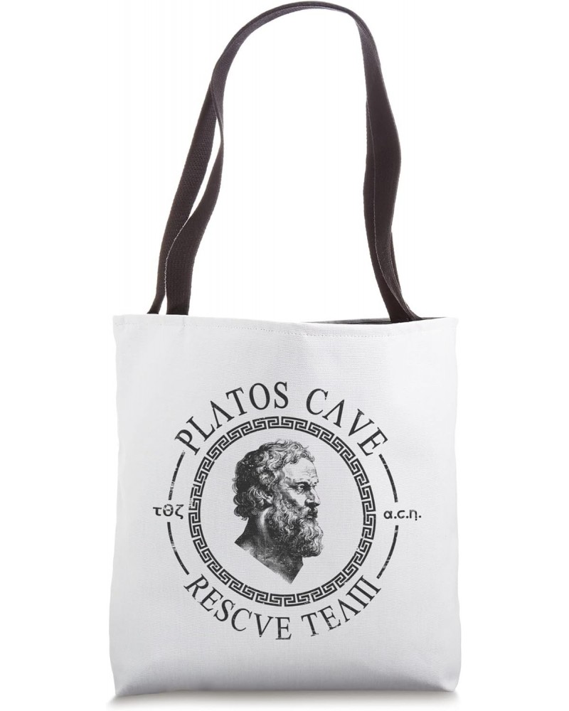 Platos Cave Rescue Team Ancient Greek Philosophy Plato Tote Bag $10.86 Totes